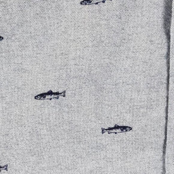 Le 31 Blue Fish Printed 100% Cotton Button Front Semi Fitted Shirt - Picture 2 of 4